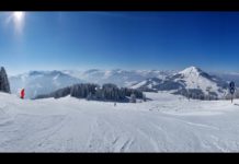 Ski fahren in der SkiWelt in Tirol, Österreich