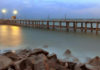 Pier in Pondicherry, Indien