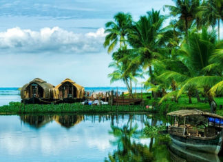 Hausboote in Kerala, Indien