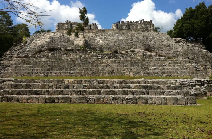 Kohunlich: Ein Maya-Schatz in Yucatan Maya Ruinen in Kohunlich, Mexiko.