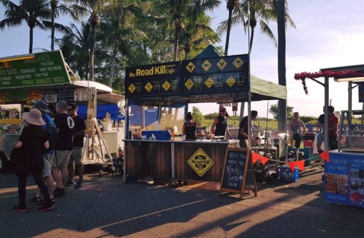 Darwins beliebtes Roadkill Cafe Stand des Roadkill Restaurant in Darwin, Australien.