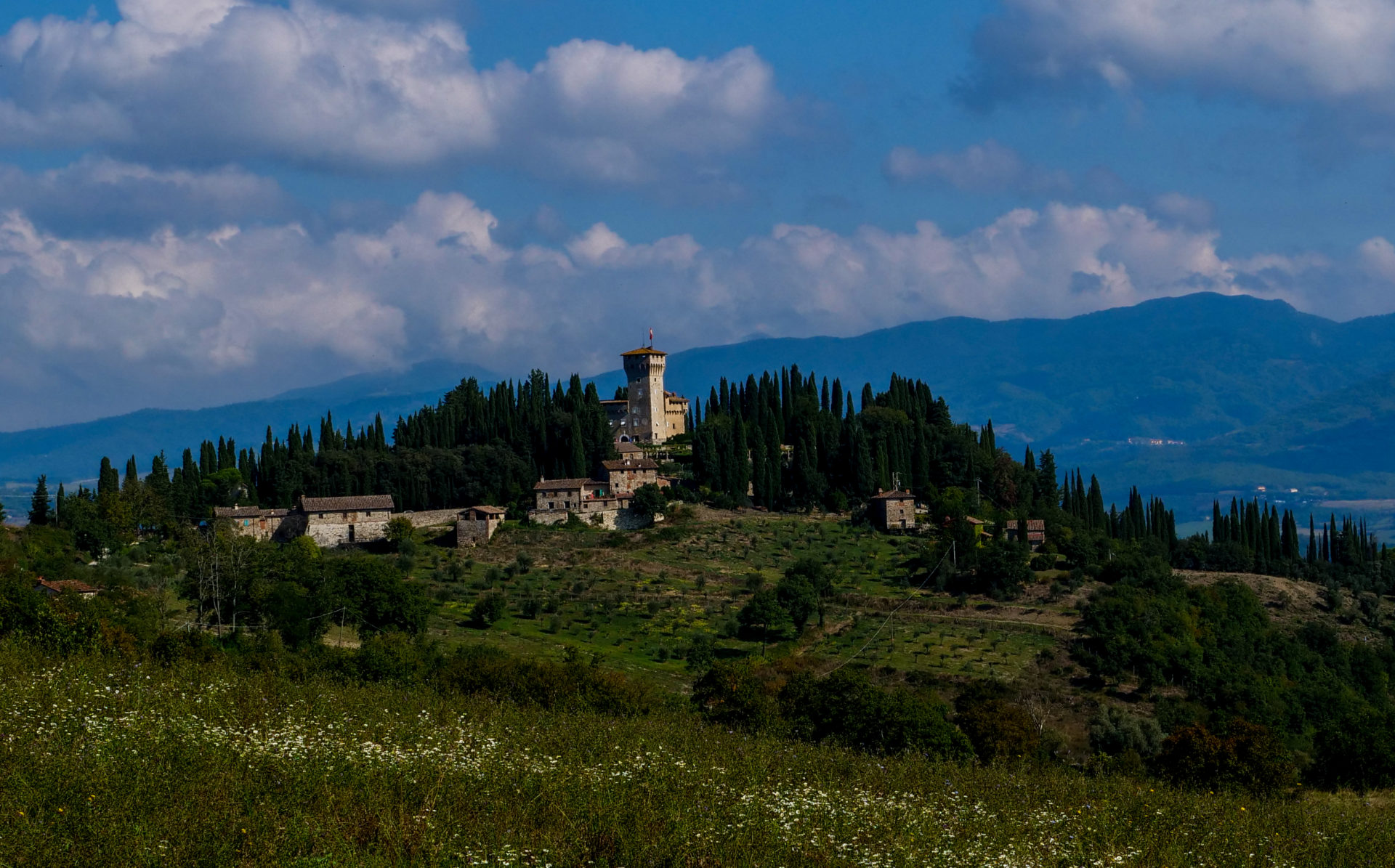 Blick über das Castello del Trebbio