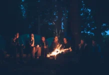 Lagerfeuer beim Campen