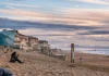 Strand während des Haussittings in Europa.
