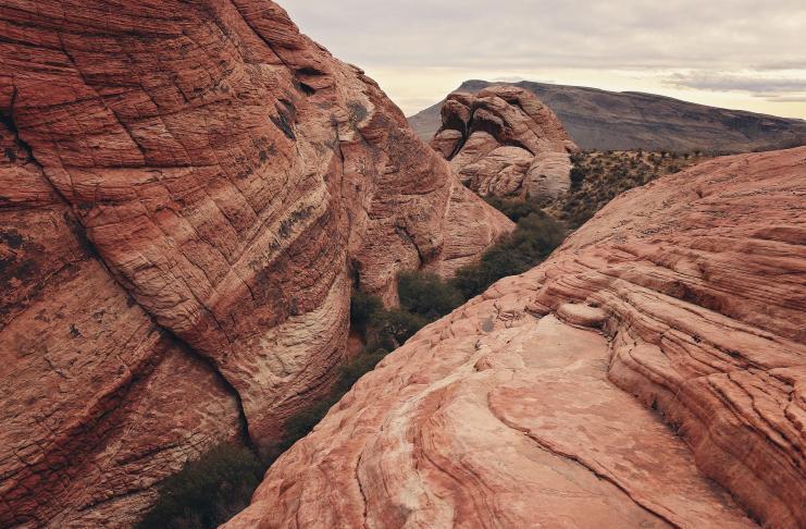 Beliebte Freizeitaktivitäten in Las Vegas Red Rock Canyon, Nevada, USA.