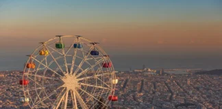 Die besten Aussichtspunkte in Barcelona Blick auf Barcelona vom Tibidabo.