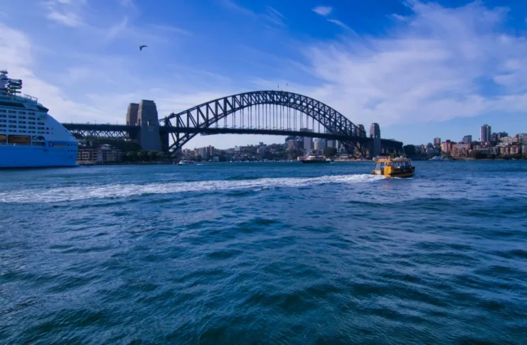 Ein selbst geplanter Rundgang in Sydney Der Hafen von Sydney, Australien.
