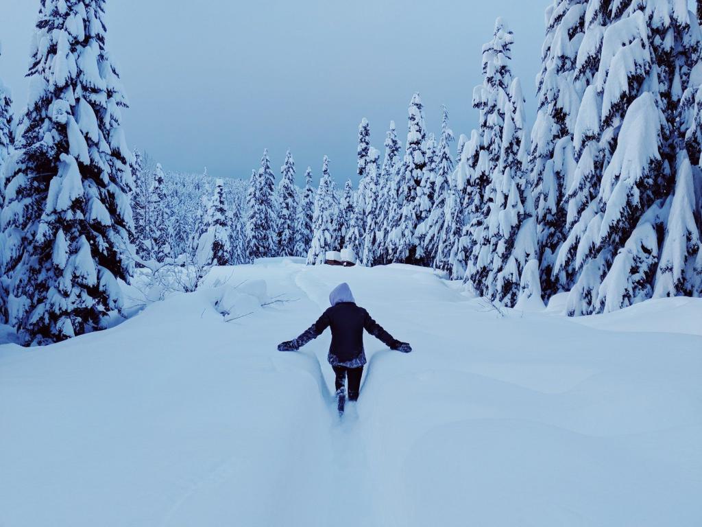 Helena während ihres Arbeitsurlaubs in Kanada