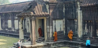 Kambodscha Touristenvisum und aktuelle Reisehinweise Tempel in Angkor Wat, Siem Reap, Kambodscha