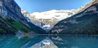 Reisetipps für den Besuch des Banff National Park im Winter Lake Louise im Banff National Park, Kanada.