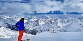 Das Ötztal: Winterurlaub in Sölden, Obergurgl und Hochgurgl Panorama von Sölden in Österreich.