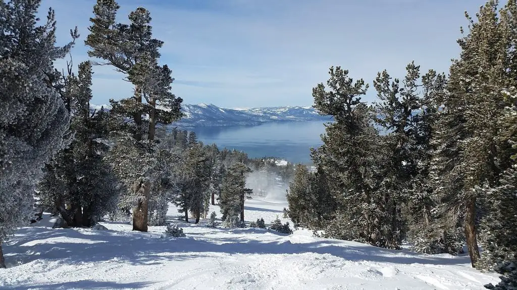 Skigebiete in Lake Tahoe, USA.