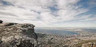 Atemberaubende Aussichten auf Kapstadt Blick auf Kapstadt vom Tafelberg.