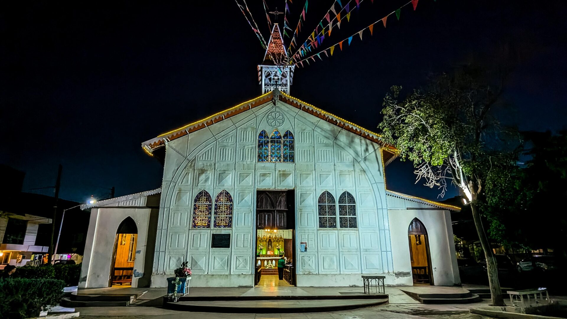 Kirche La Iglesia de Santa Barbara in Santa Rosalia in Baja California Sur, Mexiko.