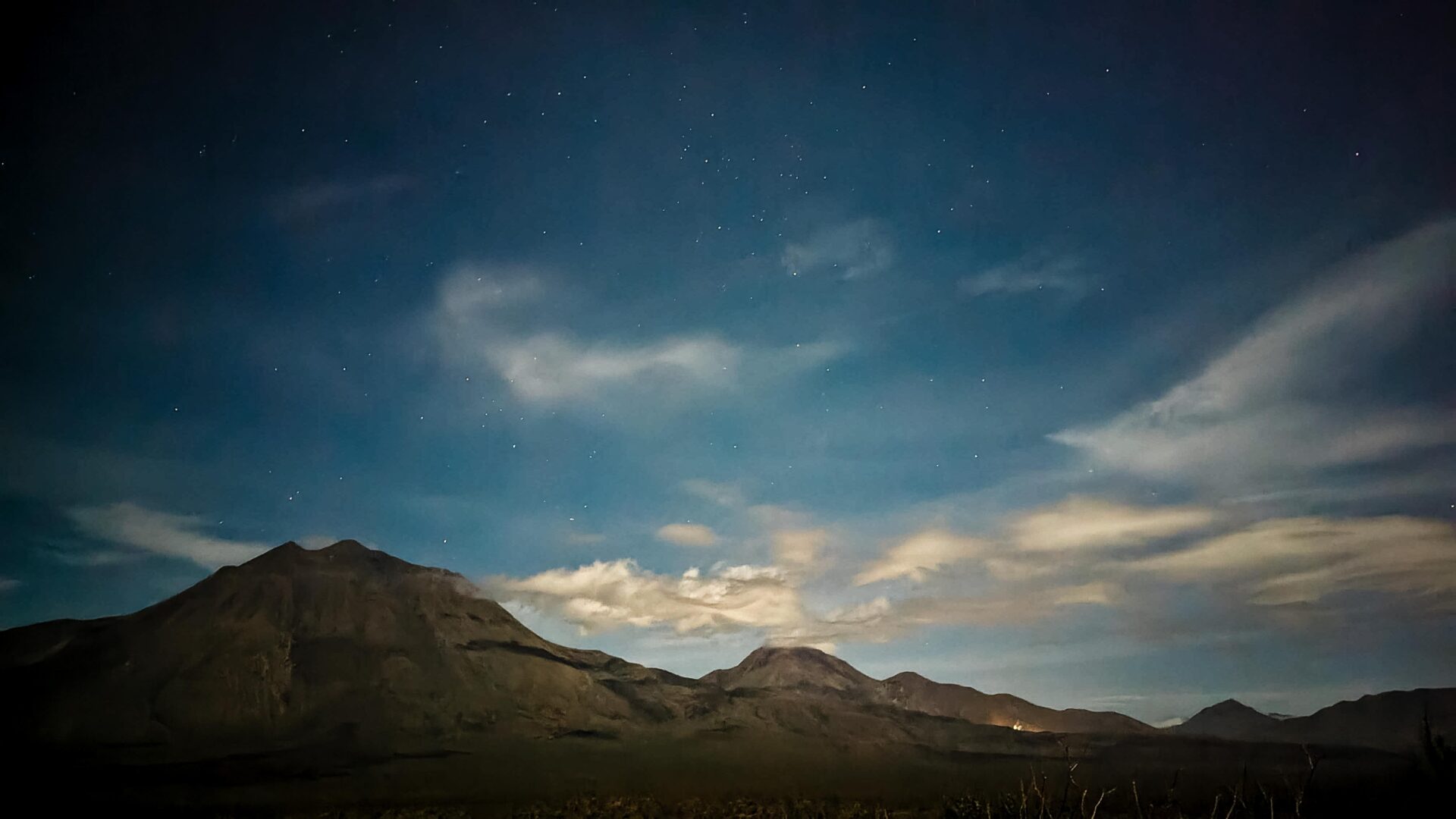 Sternenbeobachtung in Las Tres Vírgenes, Baja California Sur, Mexiko.
