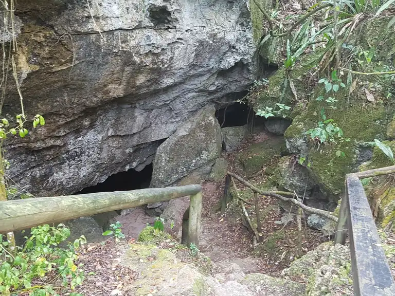 Eingang der Cueva de Chicho - Schnorcheln in einer Höhle in der Dominikanischen Republik.