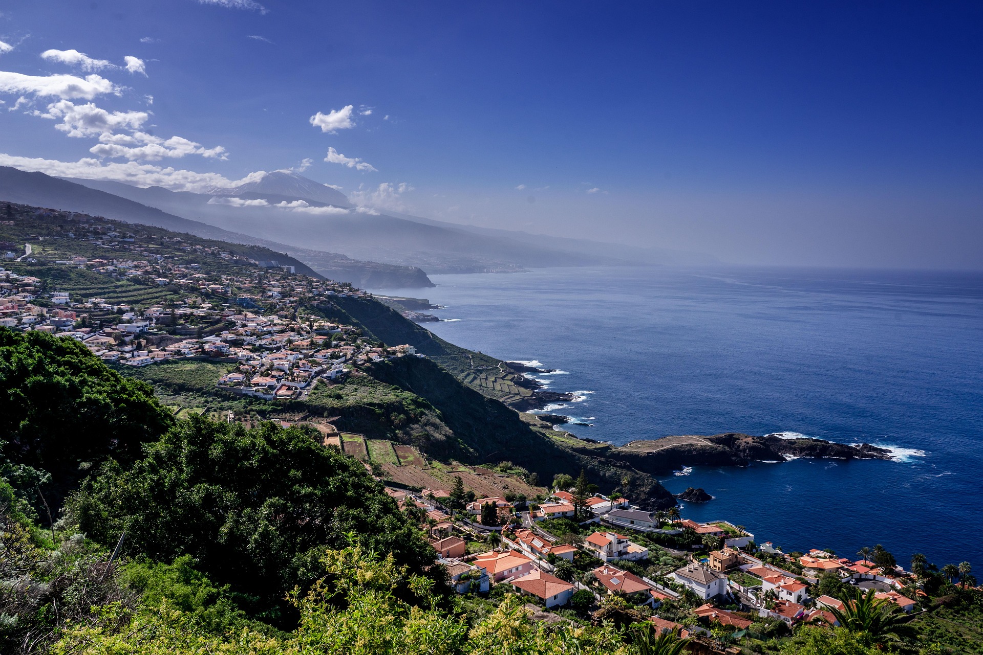 Blick auf die Küste auf Teneriffa, Spanien.