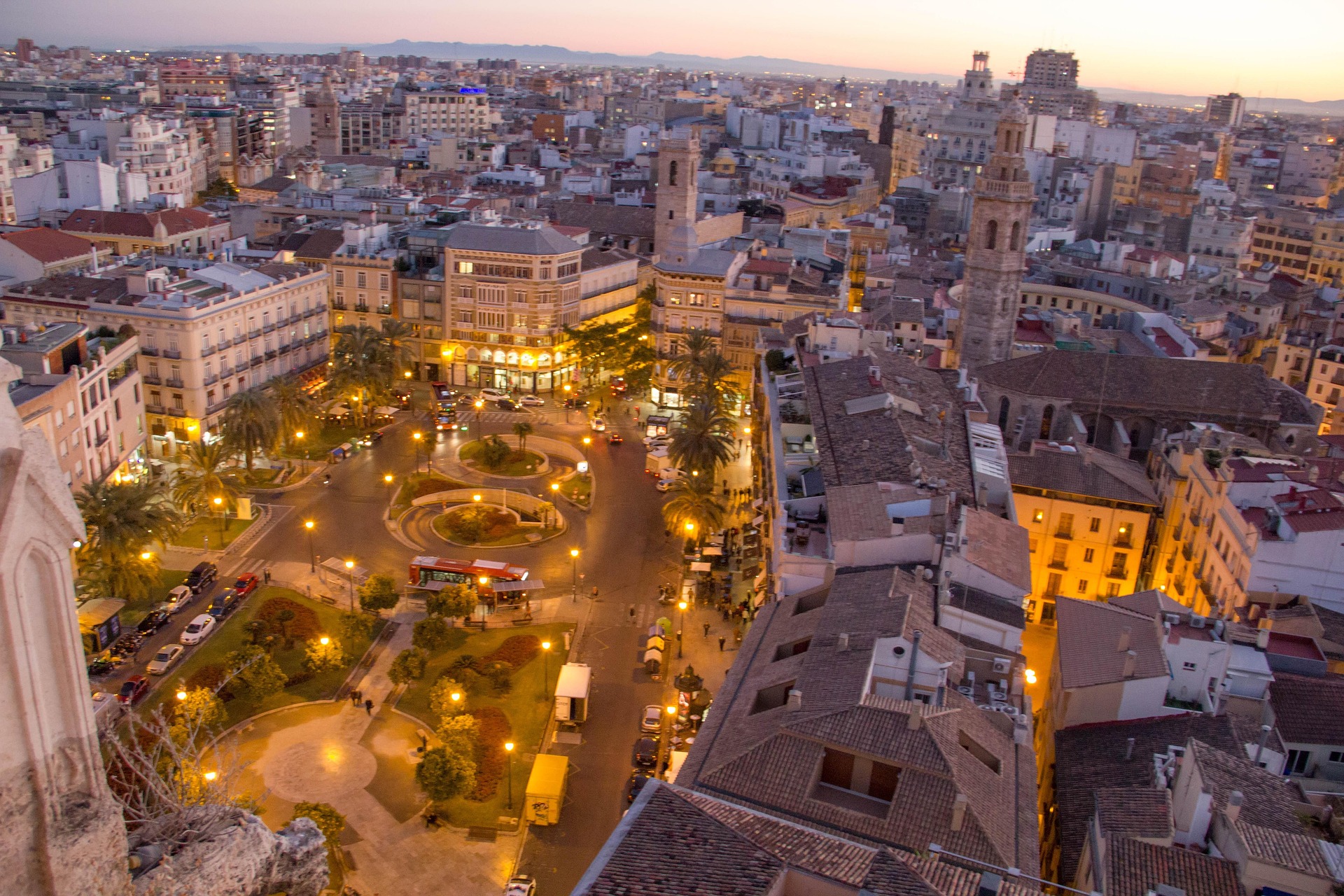 Plaza de la Reina in Valencia, Spanien.