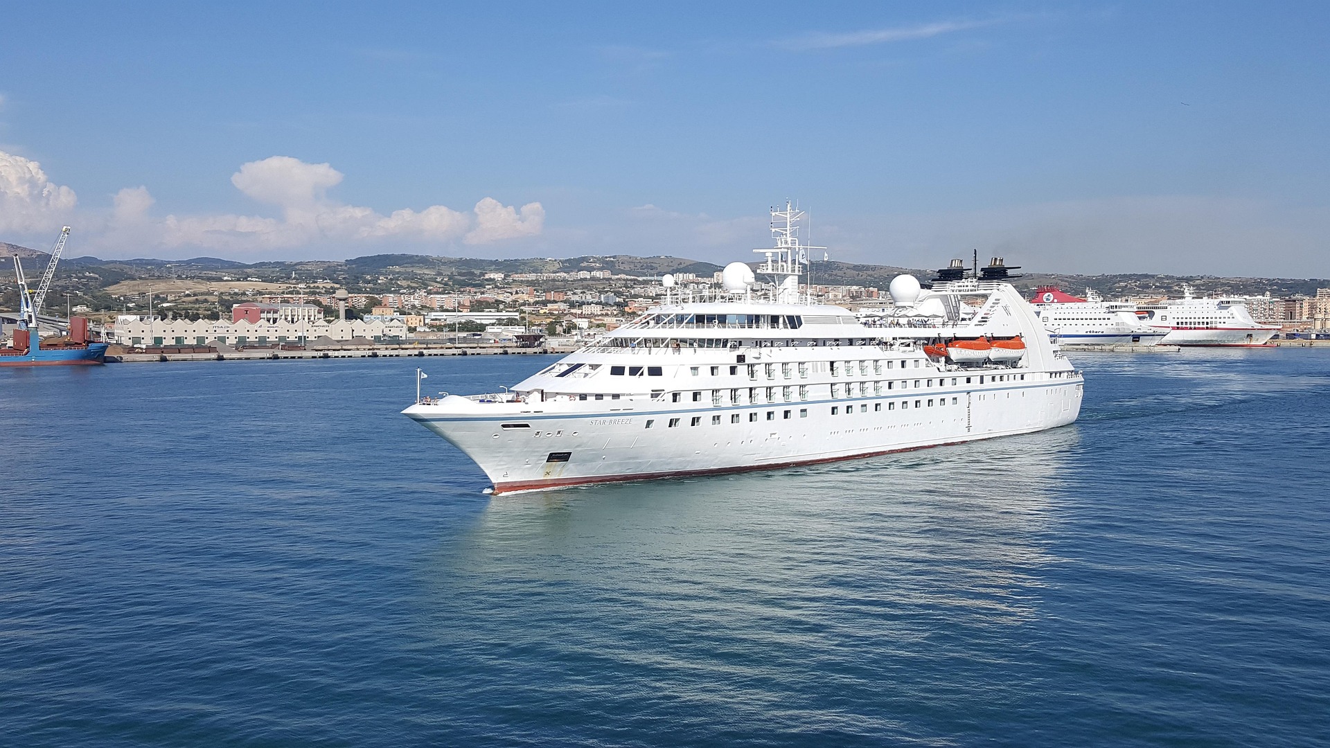 Hafen von Civitavecchia in Italien.