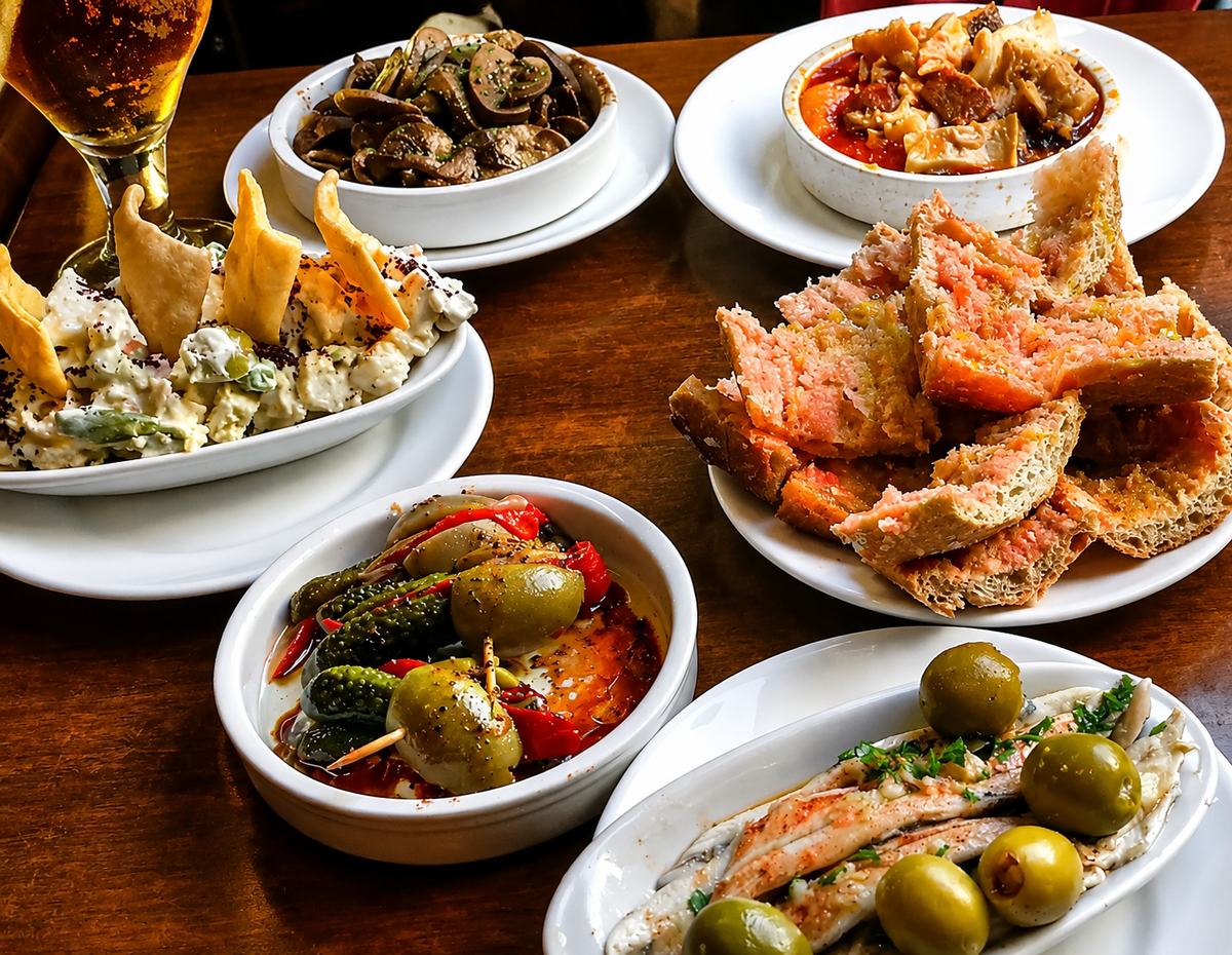 Frühstücksort in Barcelona, Spanien