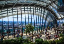 UK-Städtetrip ohne Nachmittagstief: So vermeidest du Sightseeing-Müdigkeit Blick vom Sky Garden auf London, Großbritannien