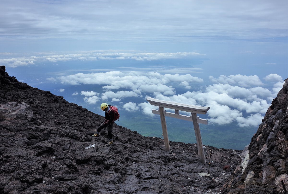 Ausblicke während des Fuji-Aufstiegs, Japan