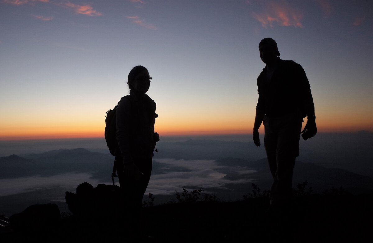 Sonnenaufgang am Fuji, Japan