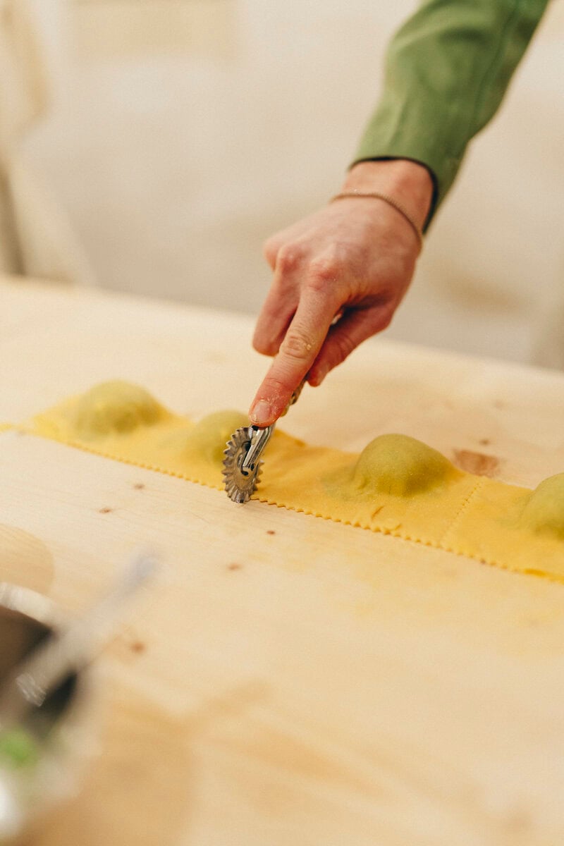 Ravioli werden geformt