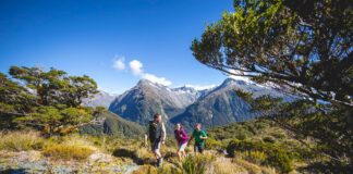 3 Tage auf Fiordlands Great Walks: Geführte Tour ab Te Anau Der Routeburn Track führt durch die beeindruckende Bergkulisse Fiordlands.